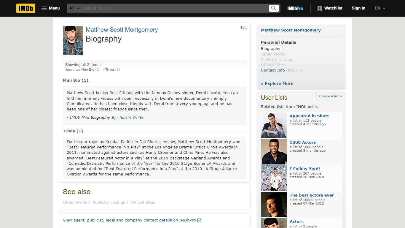 Matthew Scott Montgomery - Biography - IMDb